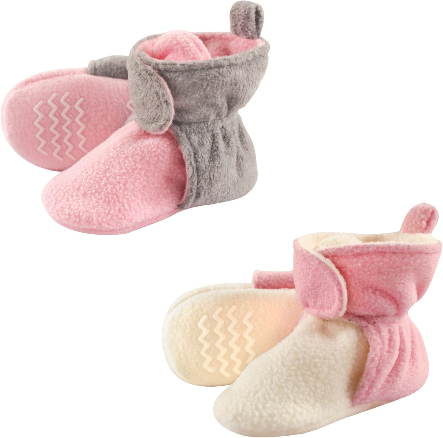 

Теплые флисовые пинетки Hudson Baby для мальчиков и девочек, Lt Pink Cream