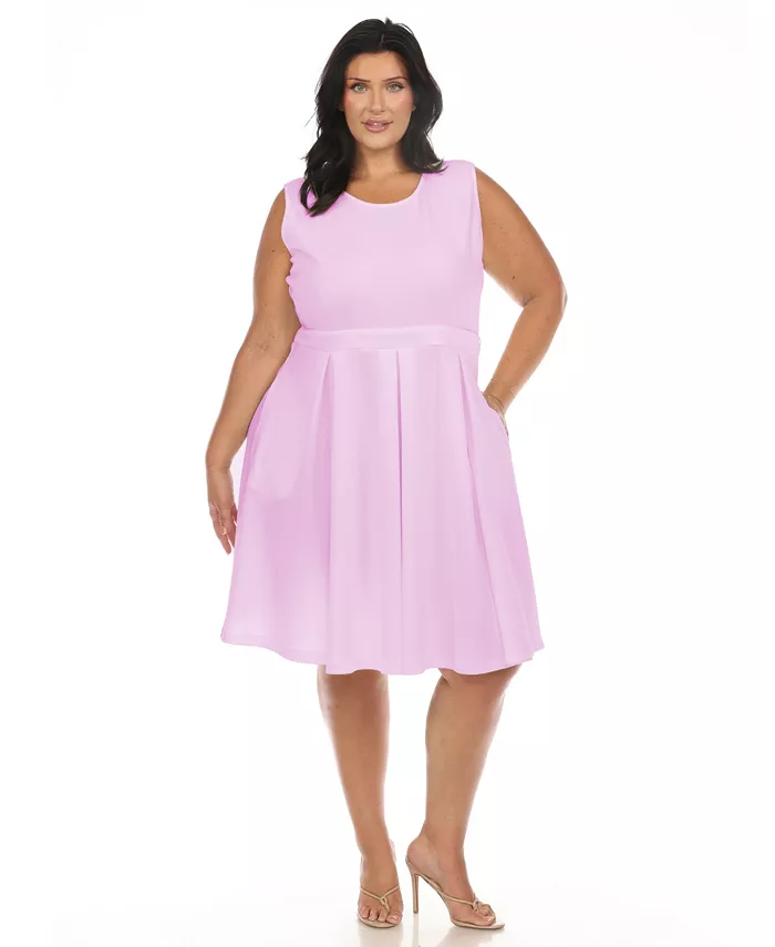 

Платье Plus Size Fit and Flare White Mark, фиолетовый