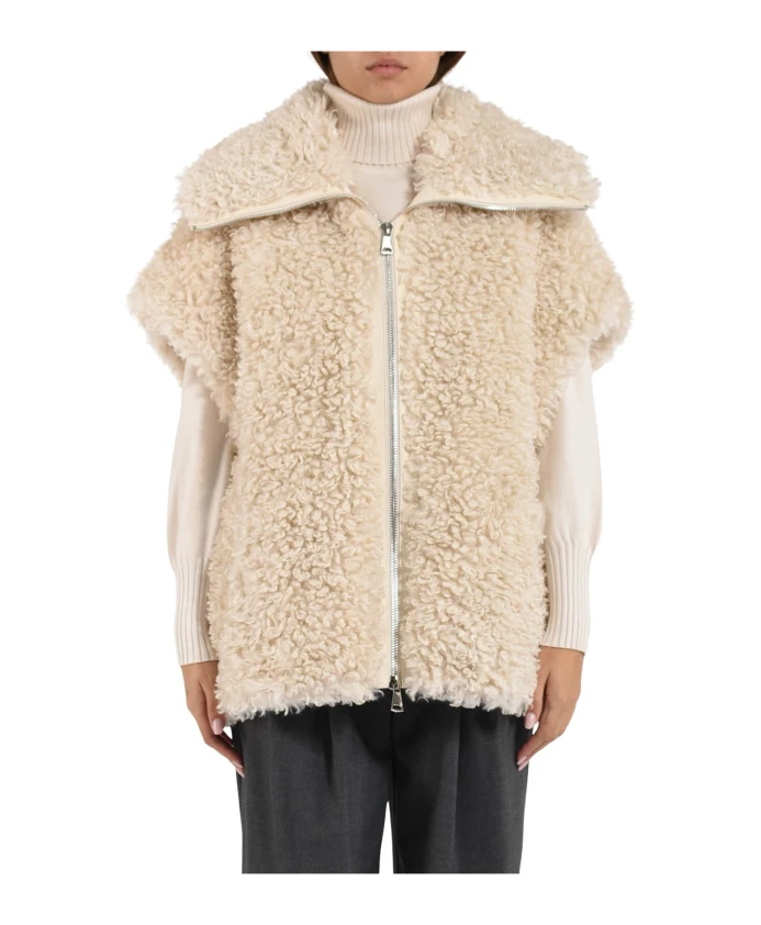 

Жилет с широким воротником Lou Andrea, бежевый