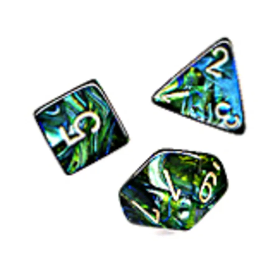 

Поли-набор из нефрита с золотом (7), Dice - Scarab (Chessex)