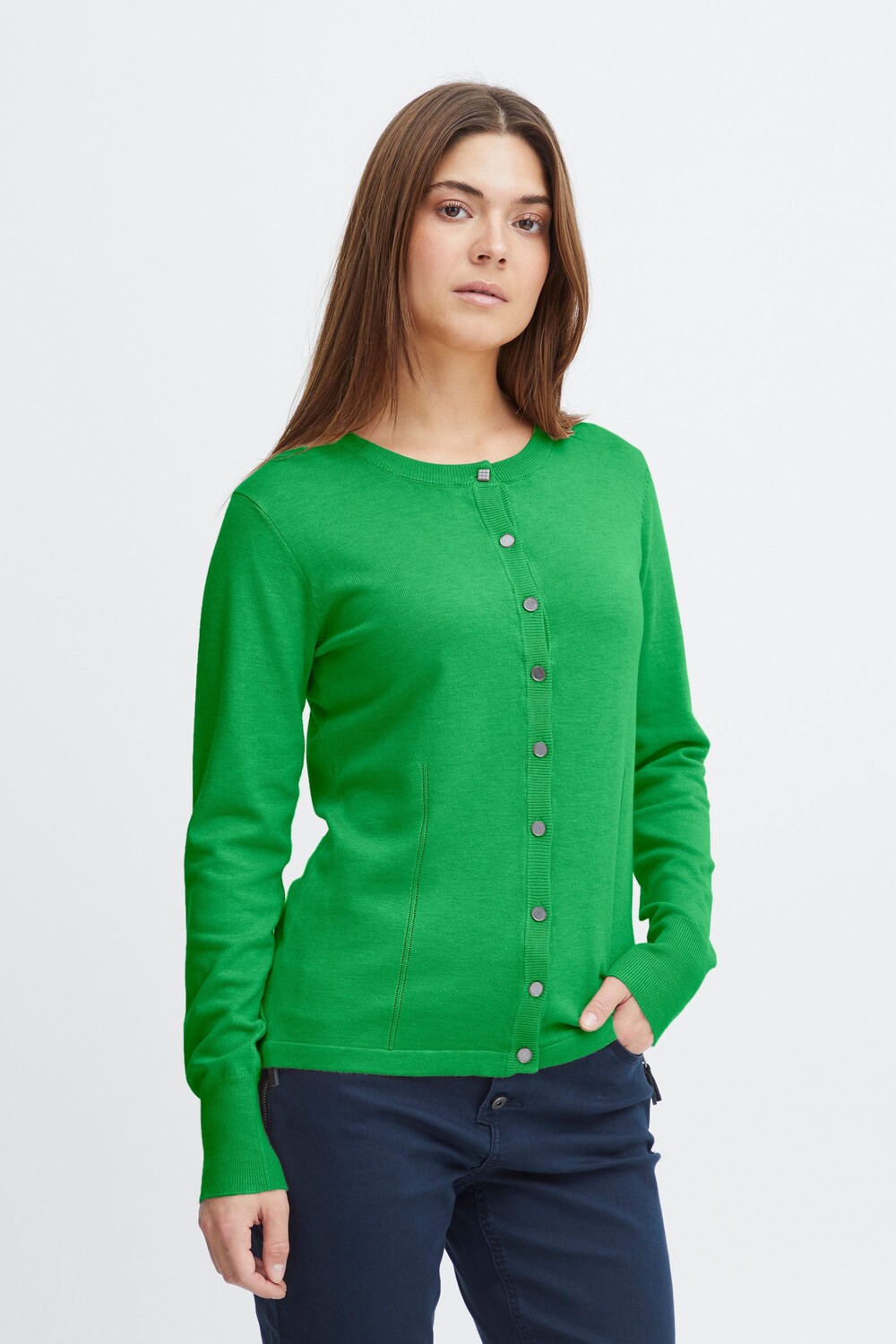 

Кардиган PULZ Jeans Strickjacke, зеленый