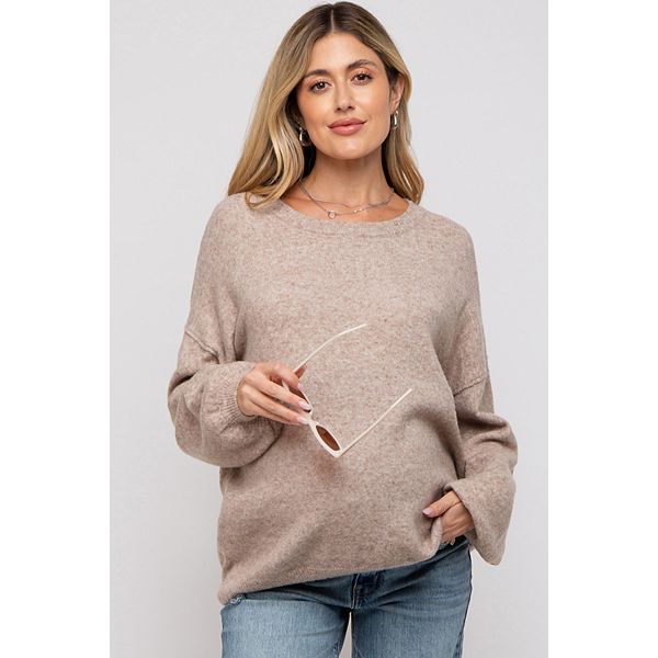 

Базовый свитер с удлиненными плечами для беременных Pinkblush, Taupe