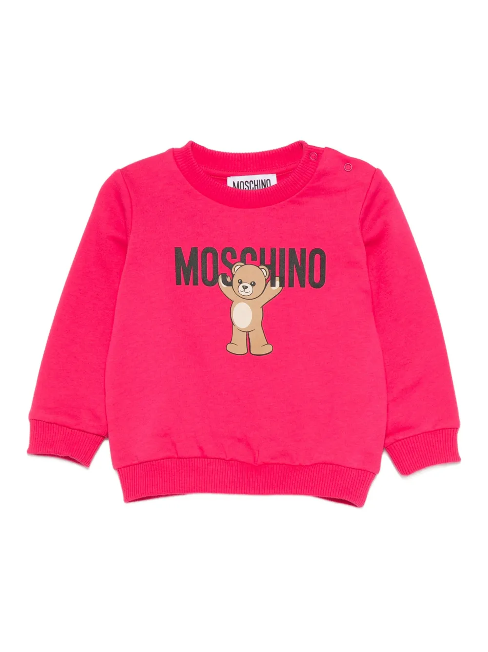 

Толстовка с принтом плюшевого мишки Moschino Kids, розовый