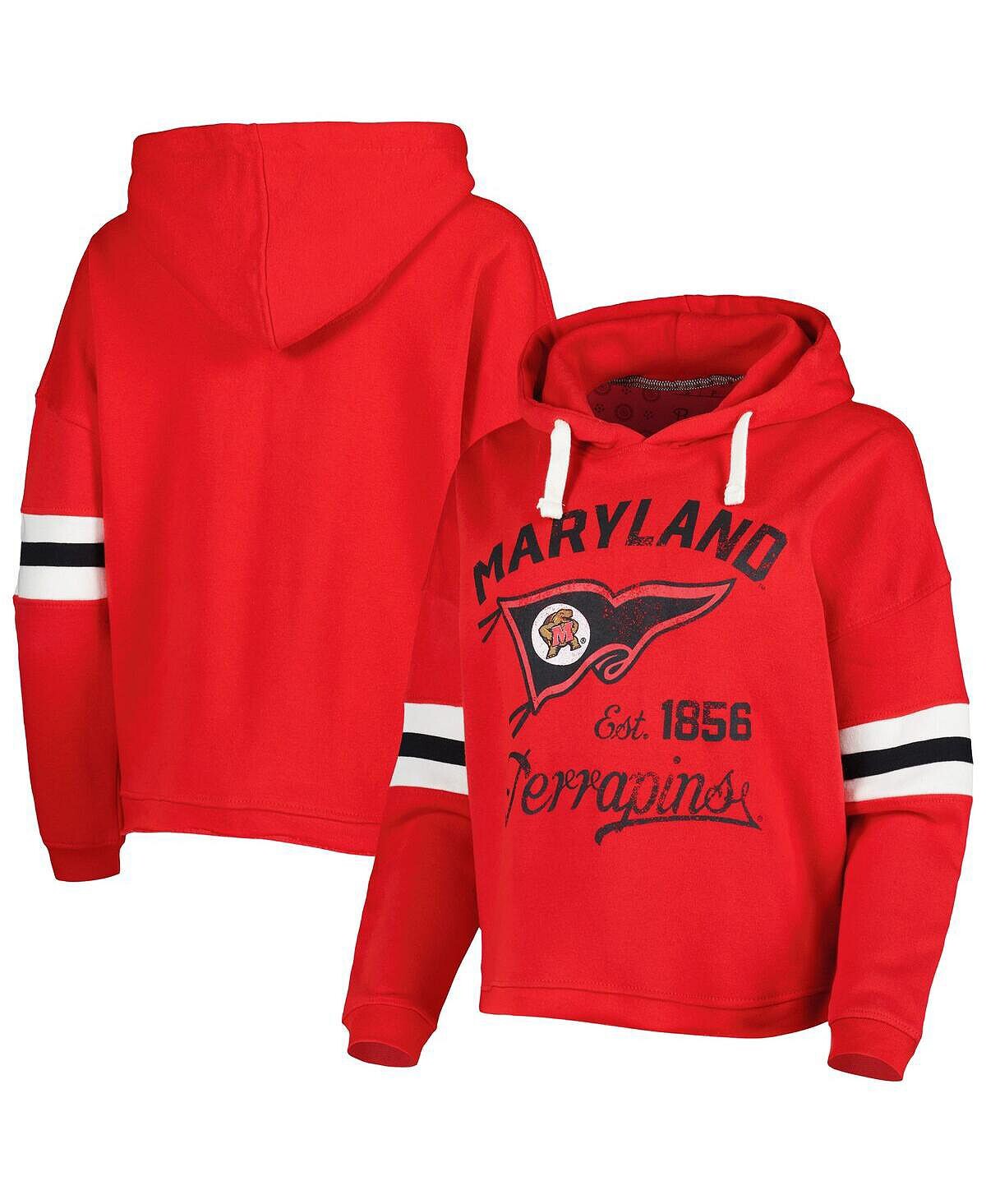 

Женский пуловер с капюшоном Red Maryland Terrapins Super Pennant Pressbox, красный