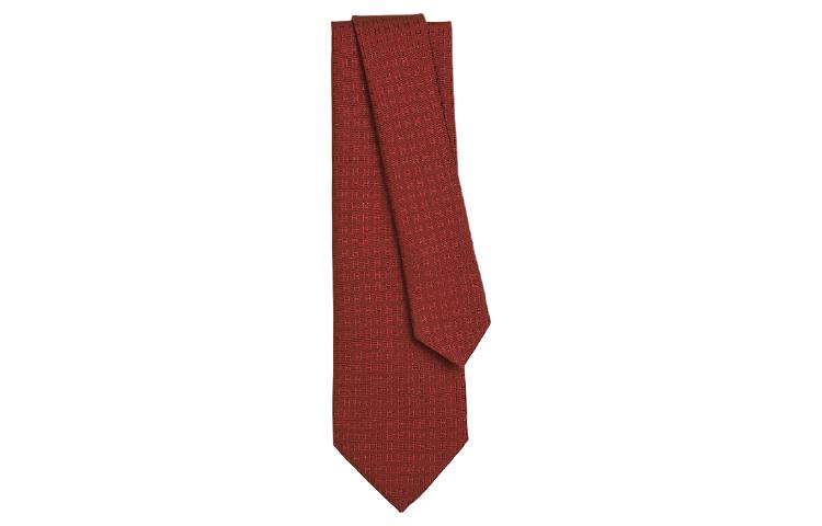 

HERMES Мужской красный жаккардовый галстук, Red
