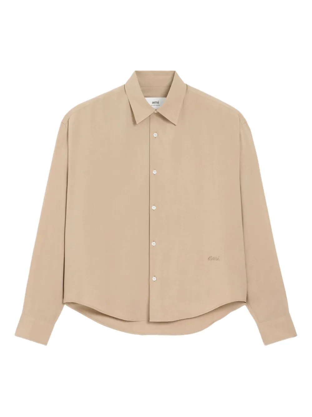 

Рубашка с длинными рукавами AMI Paris, нейтральный