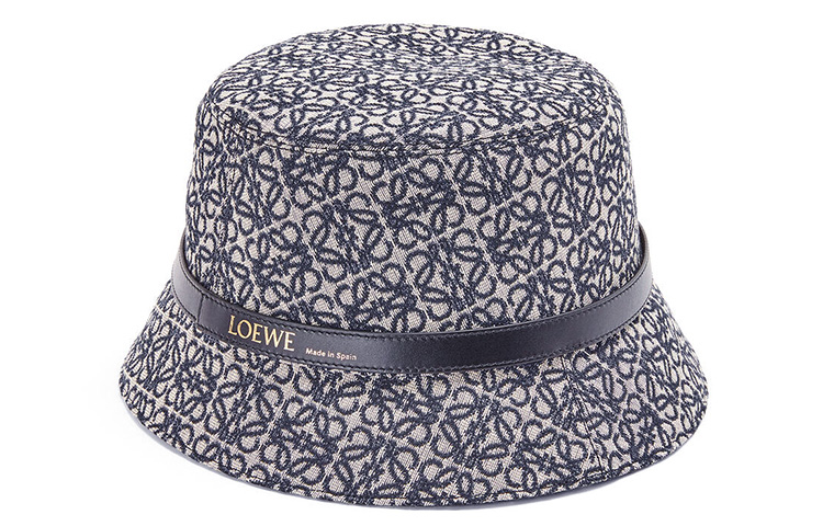 

LOEWE Женская панама из воловьей кожи, цвет морской волны/черный