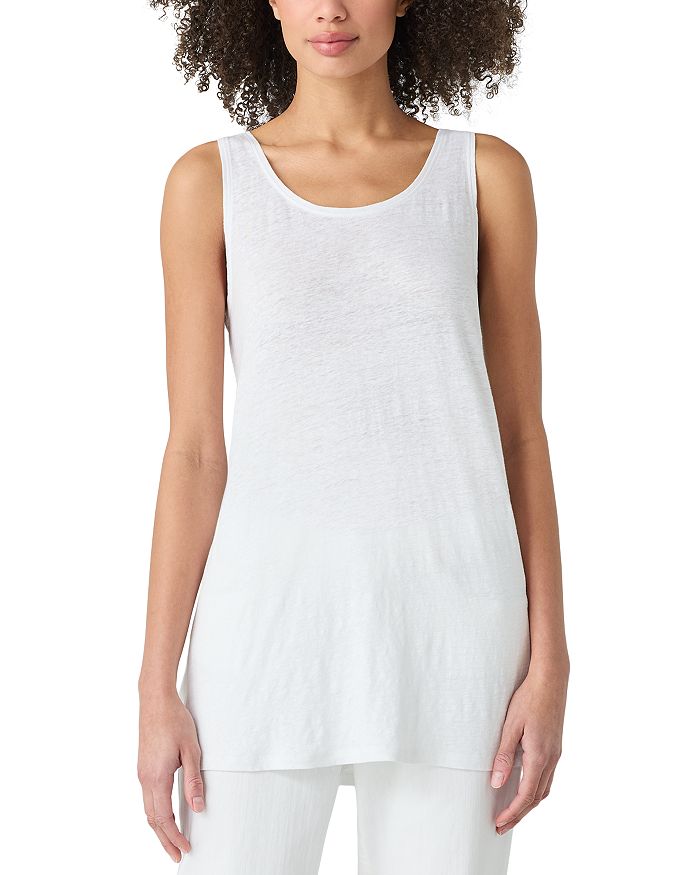 

Туника из льна с круглым вырезом Eileen Fisher, белый