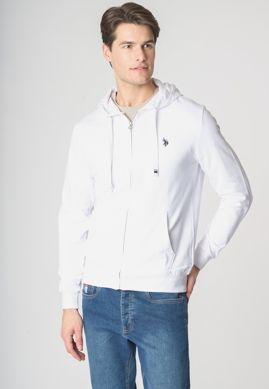 

Толстовка на молнии IN CON CAPPUCCIO U.S. Polo Assn., белый