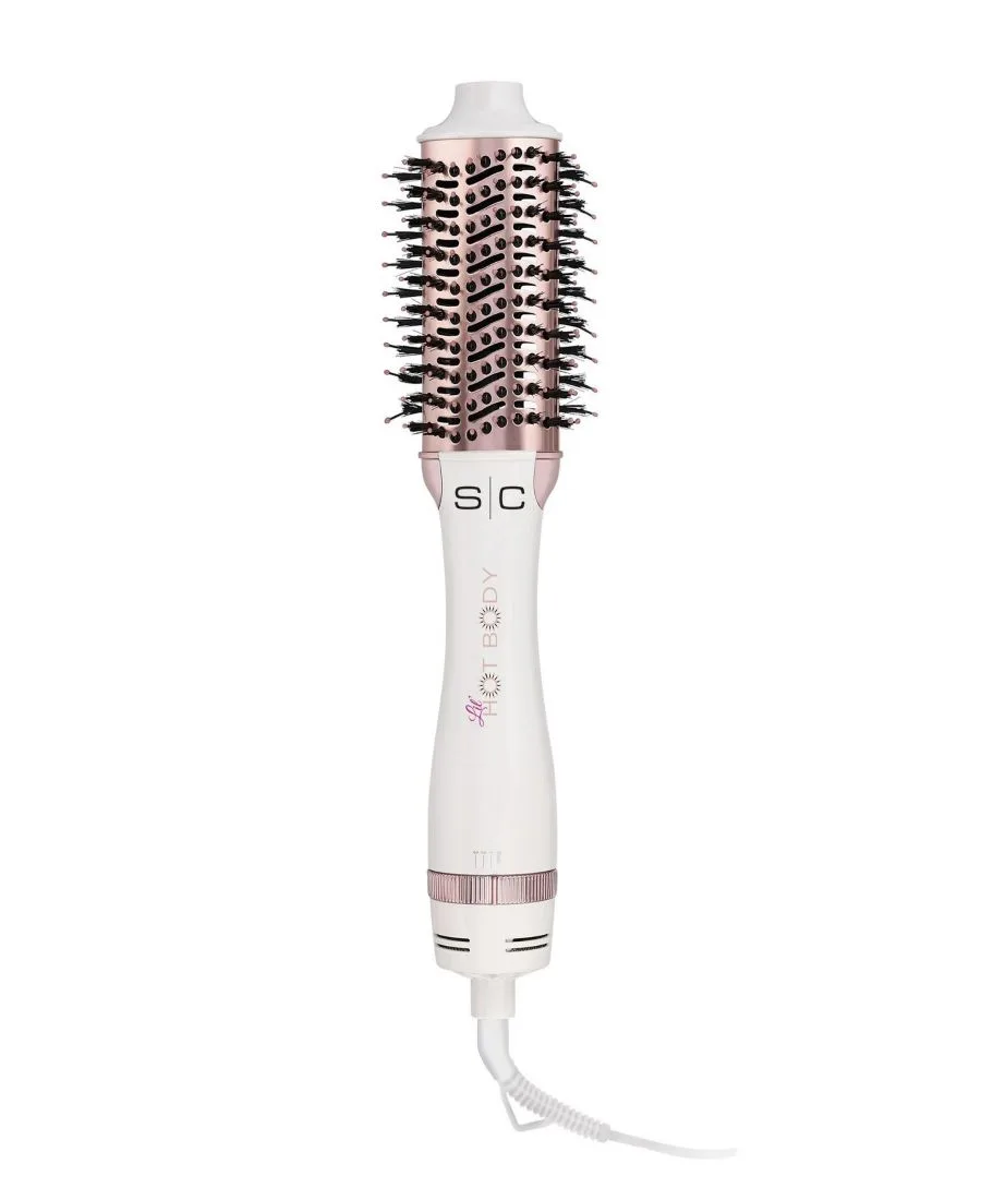 StyleCraft Professional Щетка для укладки волос Lil' Hot Body Blowout Brush - белая/розовая