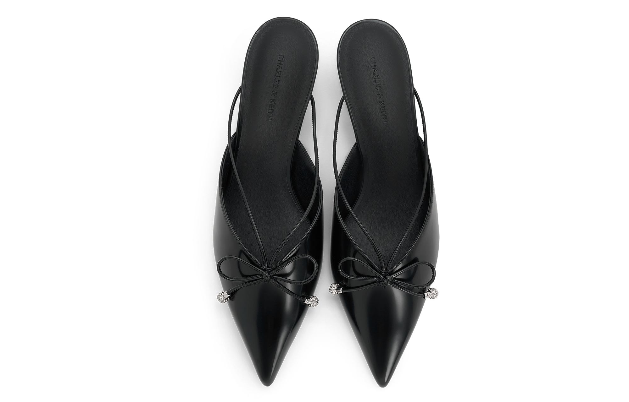 CHARLES&KEITH Слипоны женские с противоскользящей композитной подошвой и закрытым носком 4,3 см Black Box черные, цвет Black Box Black — фото 3