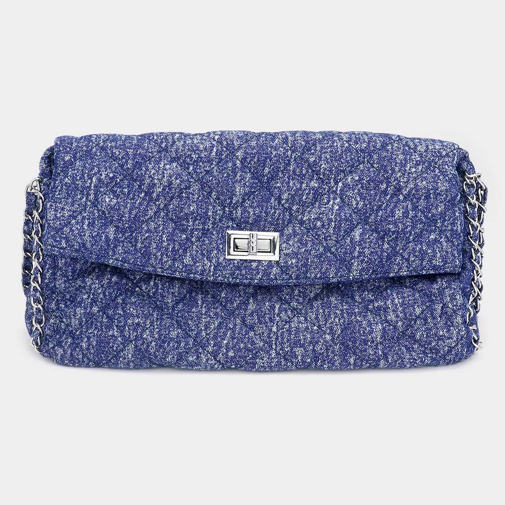

Стеганая джимовая сумка через плечо FASHNZFAB, Denim