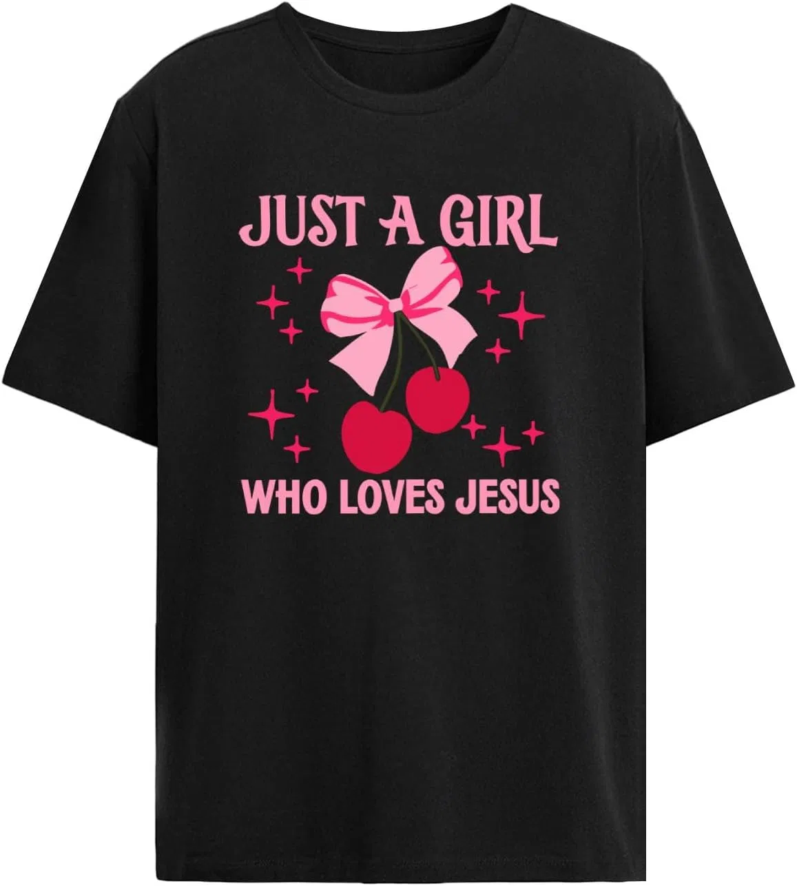 Футболка Just A Girls Who Loves Jesus Generic, черный