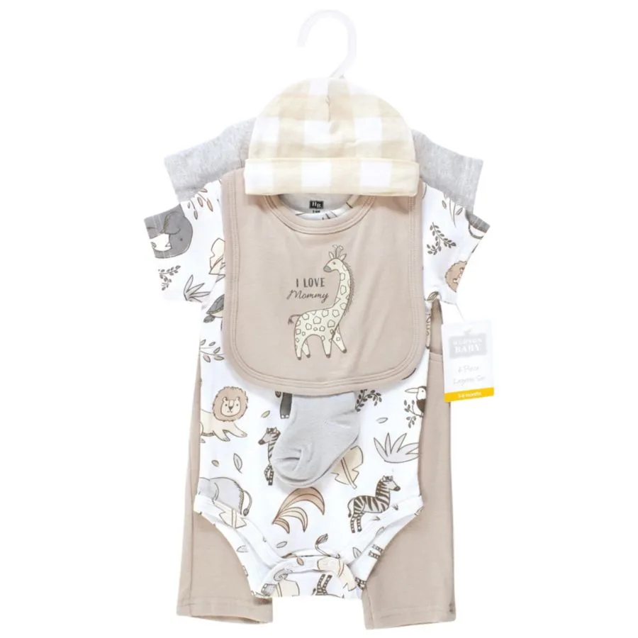 Комплект одежды из мягкого хлопка Hudson Baby, Neutral Safari — фото 2