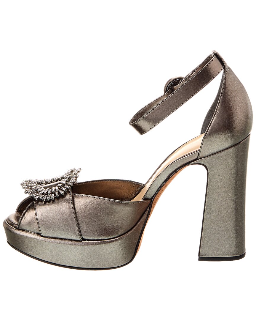 Туфли-лодочки Alexandre Birman Madelina Curve 120 из кожи на платформе, серебряный — фото 2