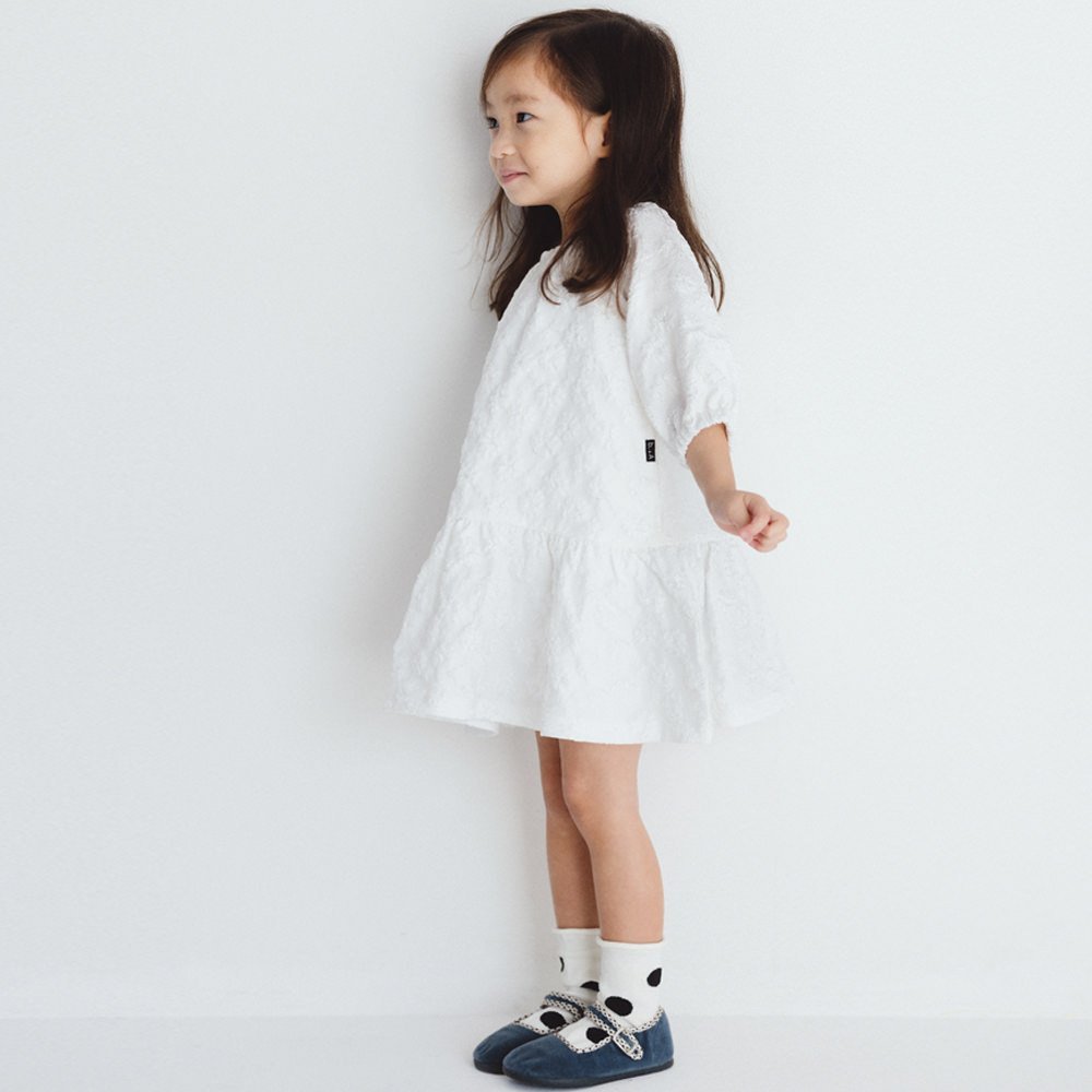 Платье Канеко Ая/Пышное жаккардовое платье Branshes, off white — фото 3