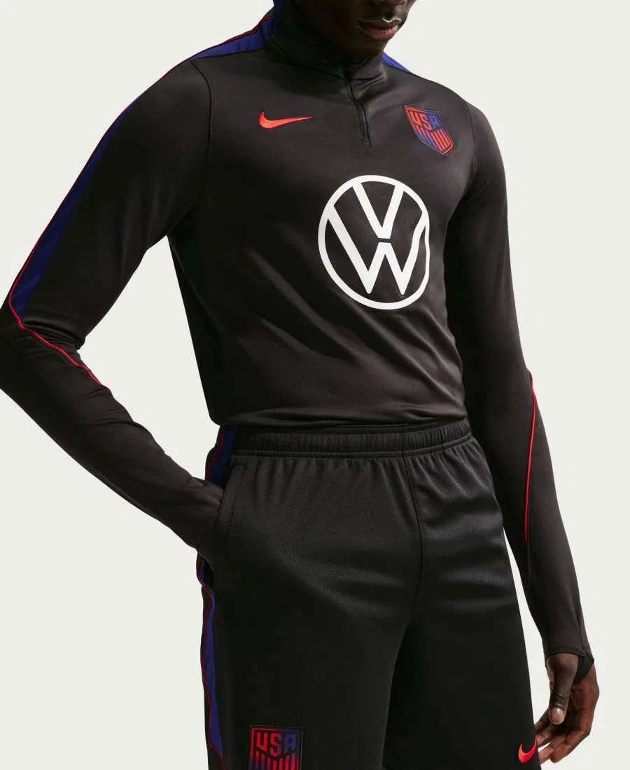Футбольные шорты USMNT Strike Soccer Dri-FIT Knit Shorts Nike, черный/синий — фото 2