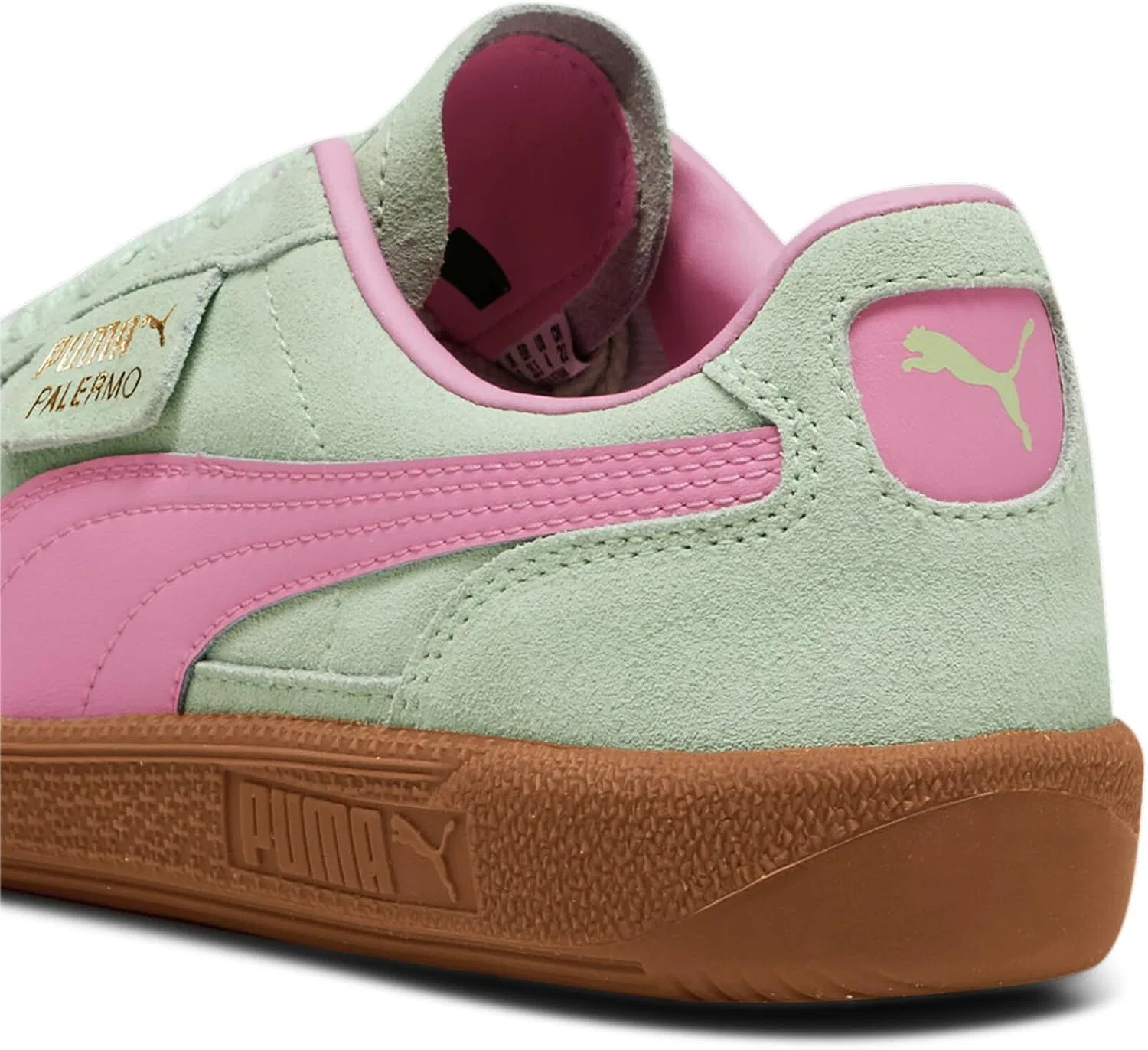 Кроссовки PUMA Palermo, зеленые, Fresh Mint/Fast Pink — фото 4
