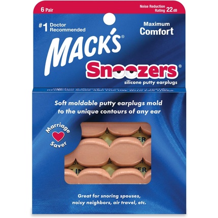 

Беруши Snoozers 6 пар - бежевые Mack's