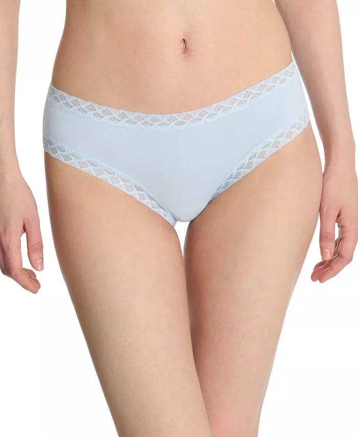 

Трусы Bliss Lace-Trim Cotton Brief Underwear 156058 Natori, синий
