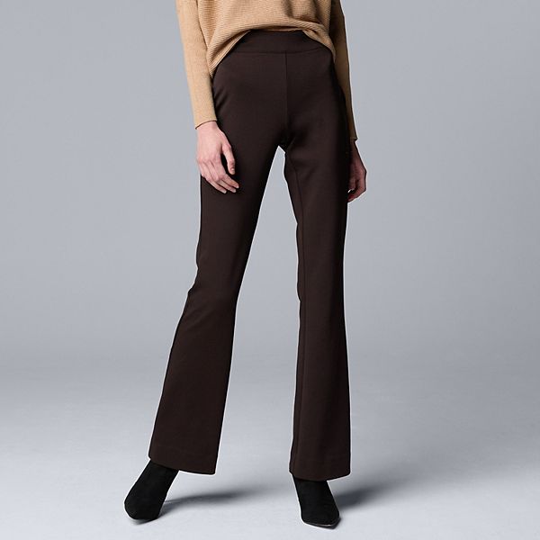 

Женские брюки bootcut mid rise из понте Simply Vera Vera Wang, Ganache