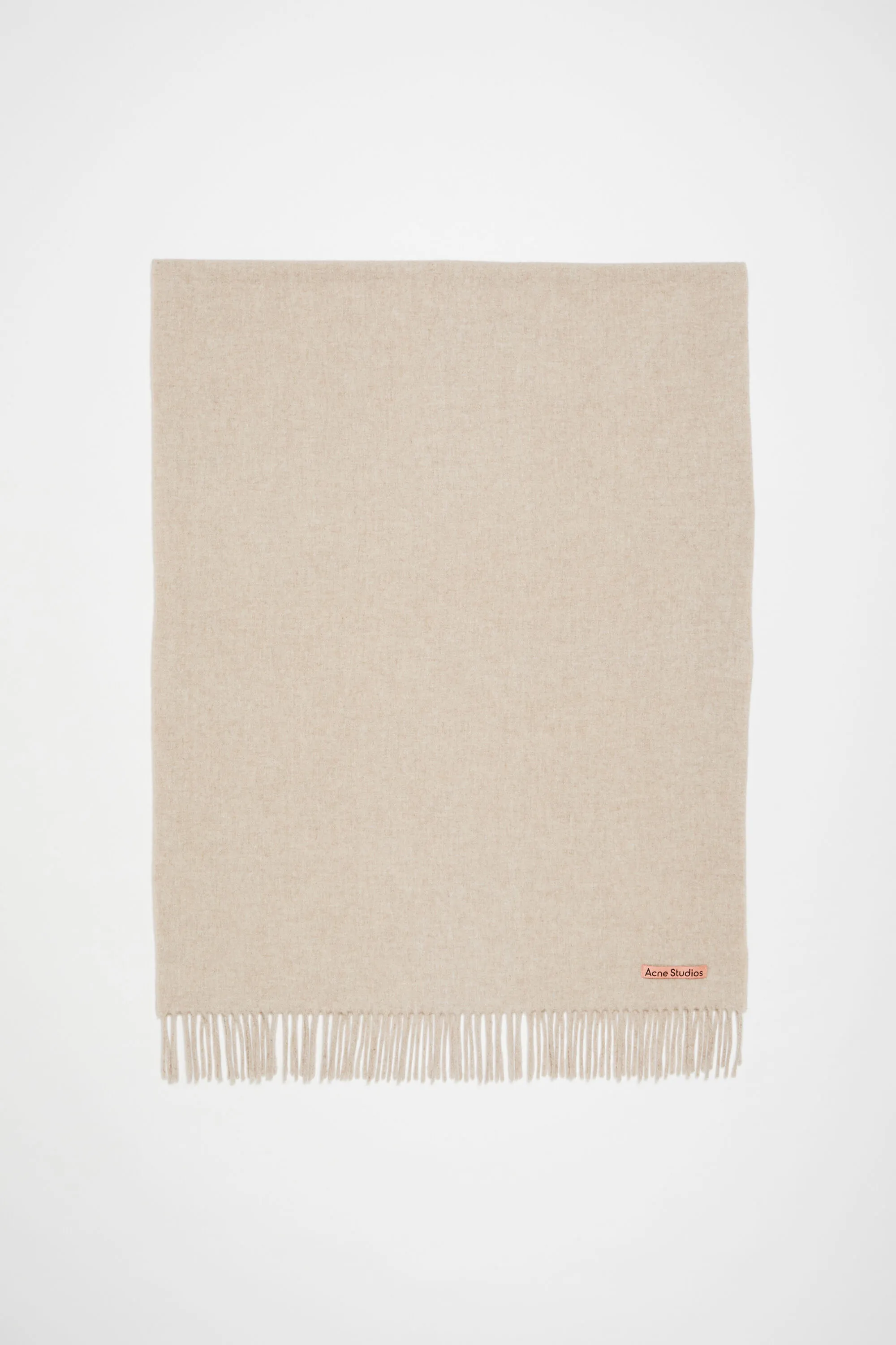 

Шерстяной шарф с бахромой - оверсайз Acne Studios, Oatmeal melange