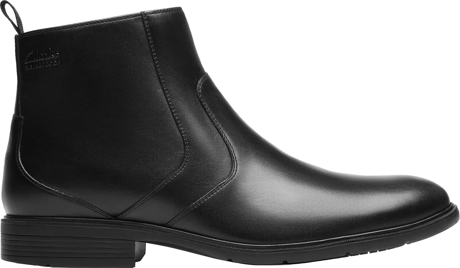Мужские ботильоны Clarks Steadwell на молнии, Black Leather — фото 4