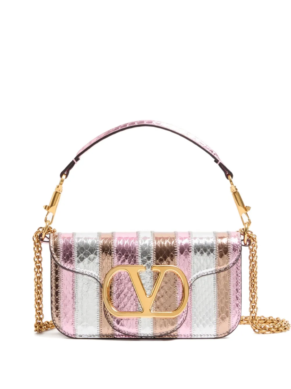 

Маленькая сумка-тоут Locò с логотипом VLogo Valentino Garavani, розовый