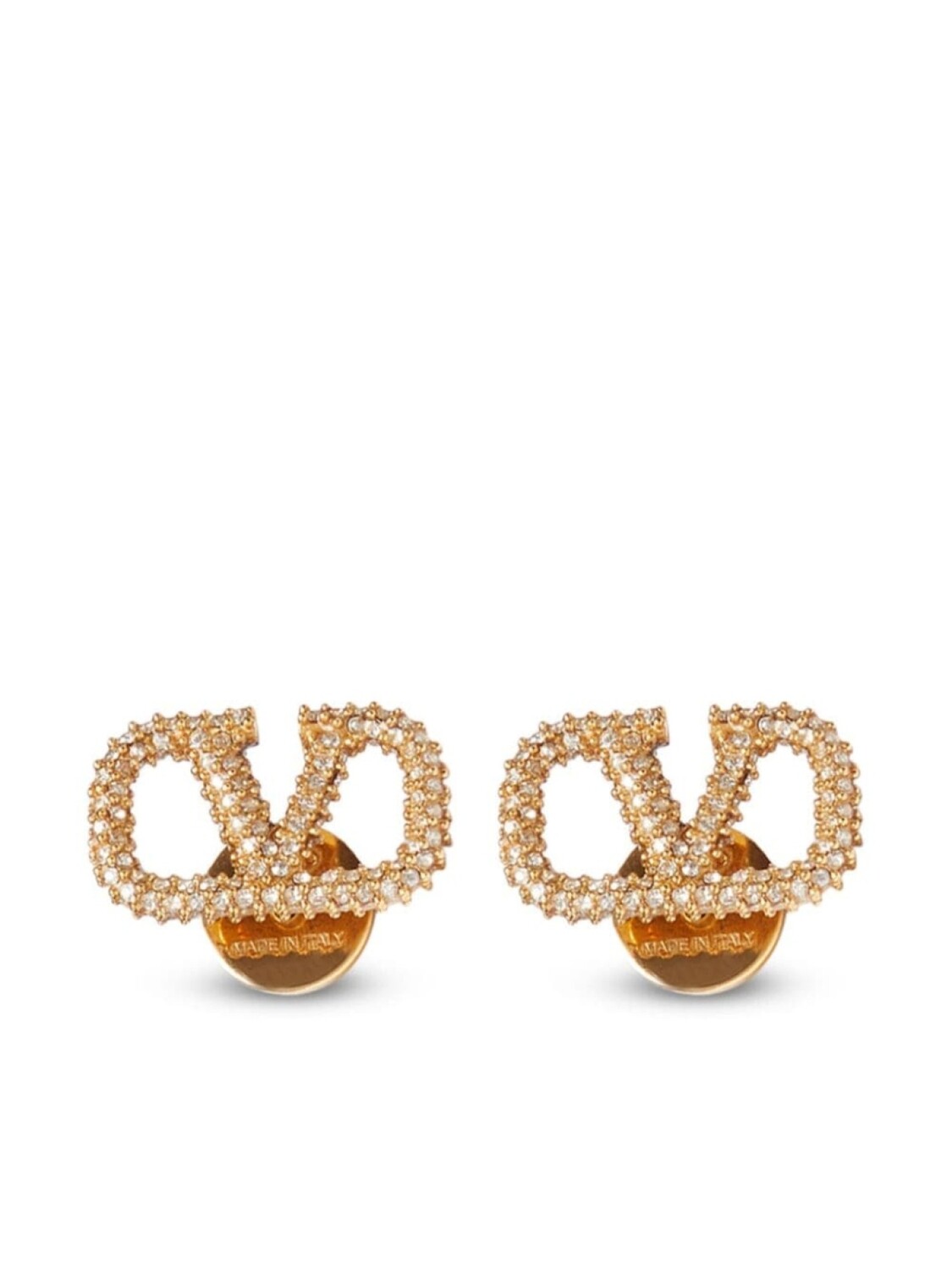 

Серьги с логотипом VLogo Signature и кристаллами Valentino Garavani, золотой