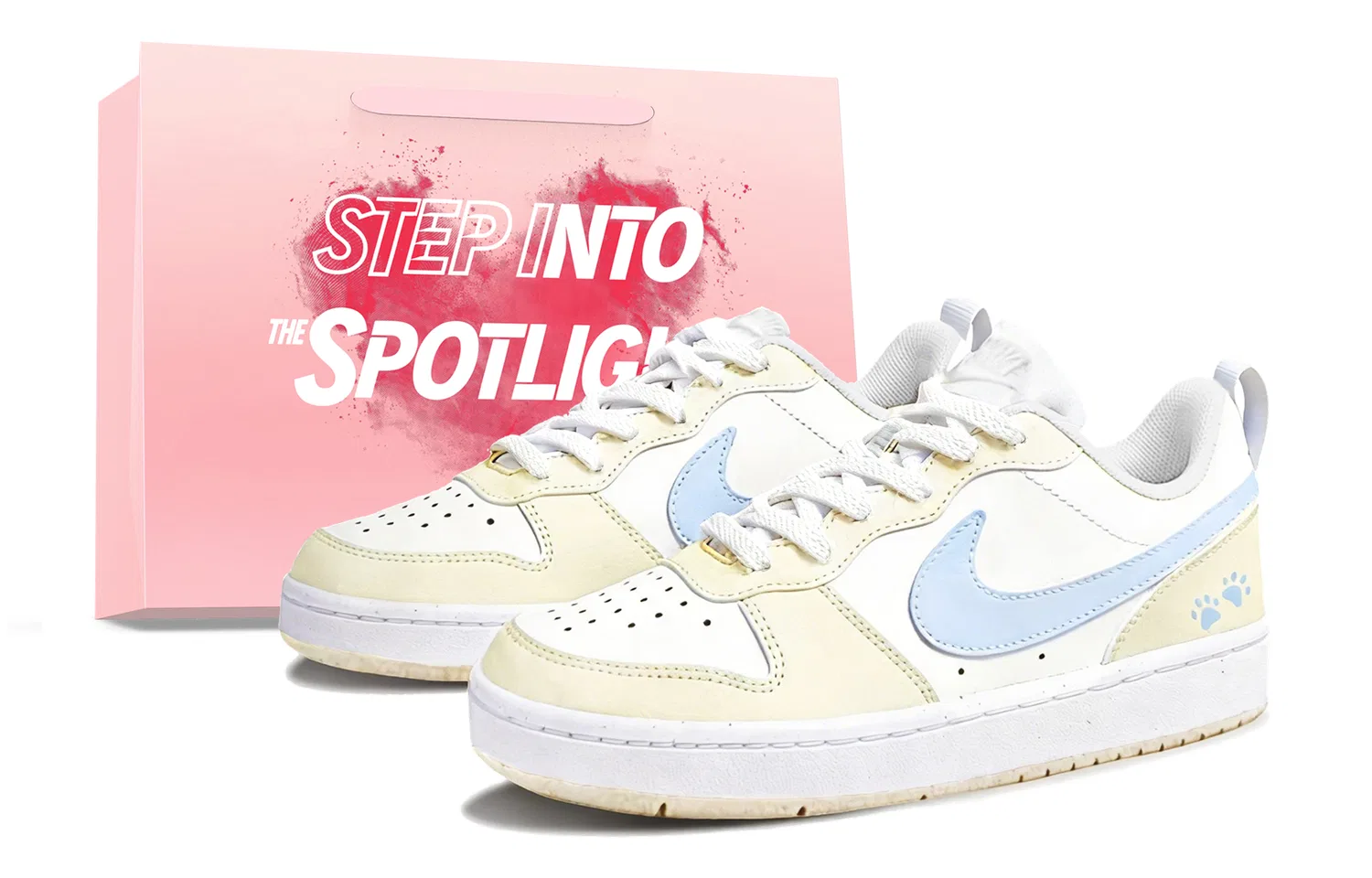 Кроссовки для скейтбординга Court Borough Maris Sal Milk Chestnut, Shopping Bag Leather Low top Kids', цвет Ecru, для подростков Nike