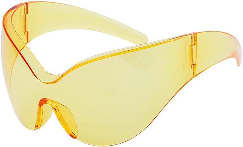 

Панк-маска, солнцезащитные очки для женщин, стимпанк-солнцезащитные очки для мужчин, цельные ветрозащитные спортивные очки, модные солнцезащитные очки «кошачий глаз» WNCKSQ, C7yellow