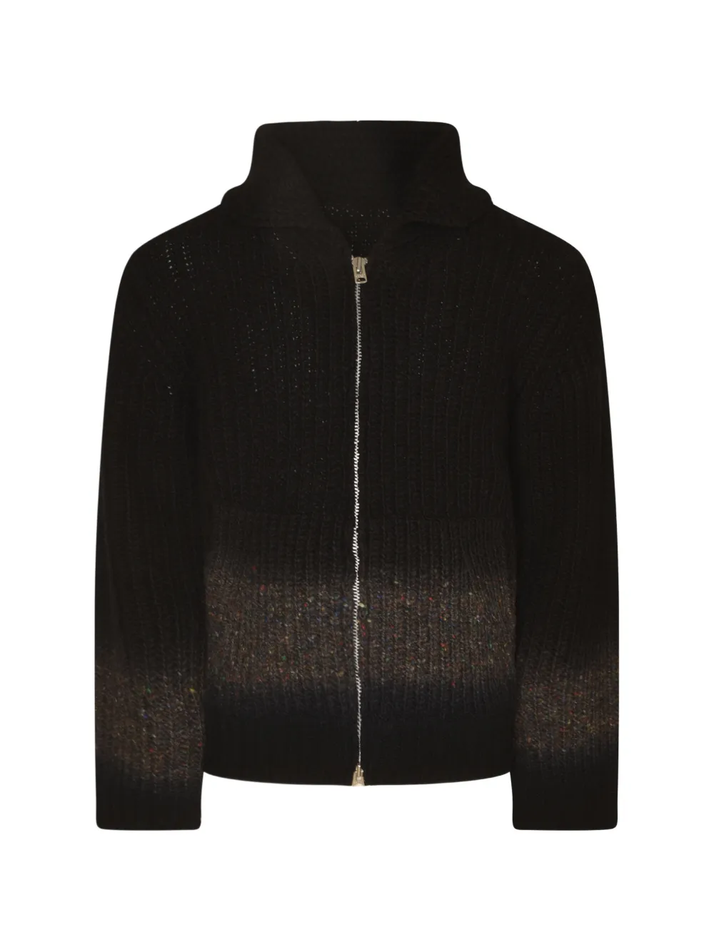 

Кофта на молнии с эффектом омбре Sacai, коричневый