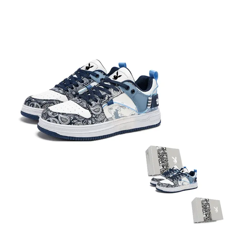 

Низкие кроссовки для скейтбординга мужские в коробке Playboy, белый