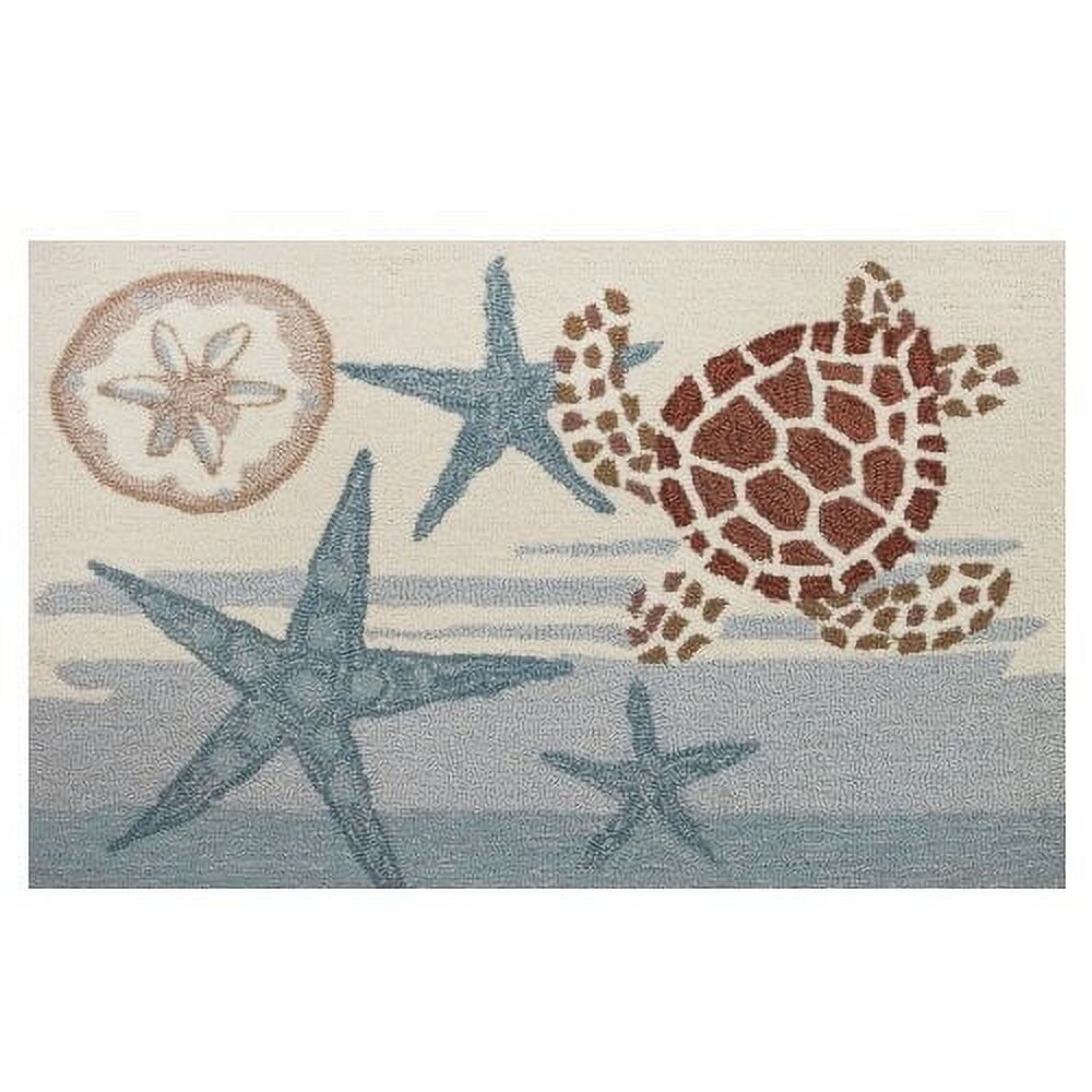 

Ковер Homefires Accents Coastal Turtle Home Comfort, бежевый