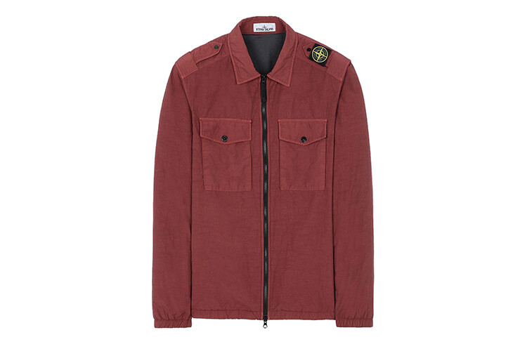 

Куртка мужская бордовая Stone Island, темно-красный