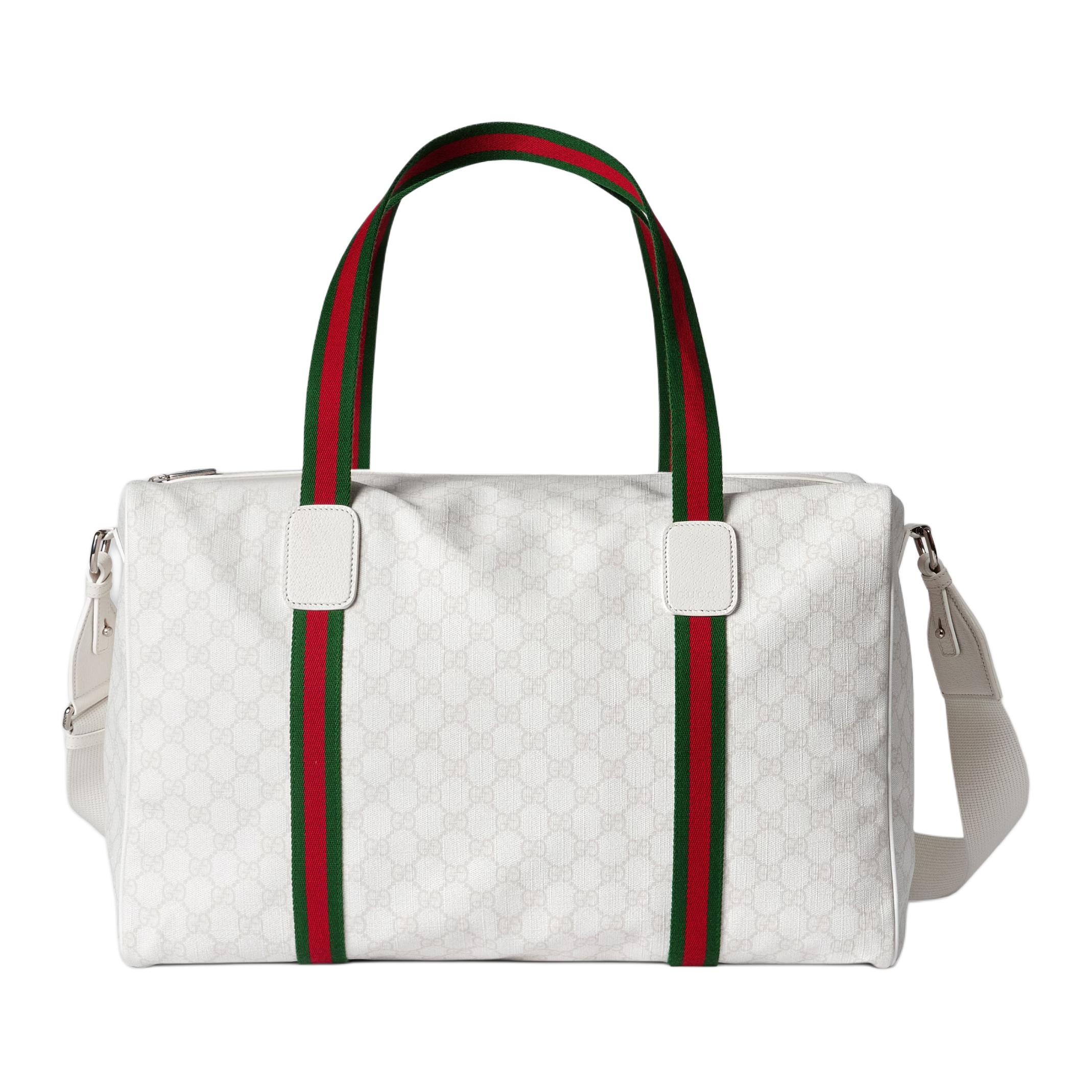 

Сумка-переноска GG Supreme Tender Canvas с кожаной окантовкой, дорожная сумка для мужчин Gucci, basic set (bag+dust bag)