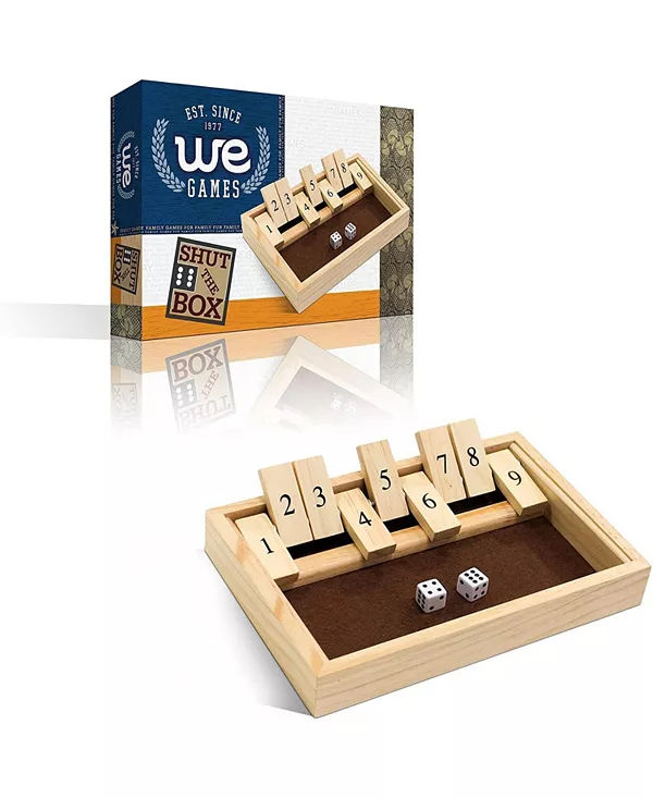 

Настольная игра «Закрой коробку» с 9 числами, 11 дюймов. We Games, natural