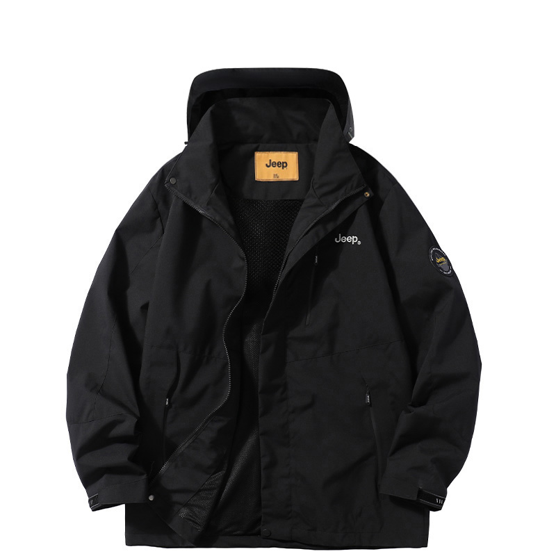 

Jeep Куртка из коллекции Leisure Unisex, Black [Windproof and Waterproof-Unlined Jacket]