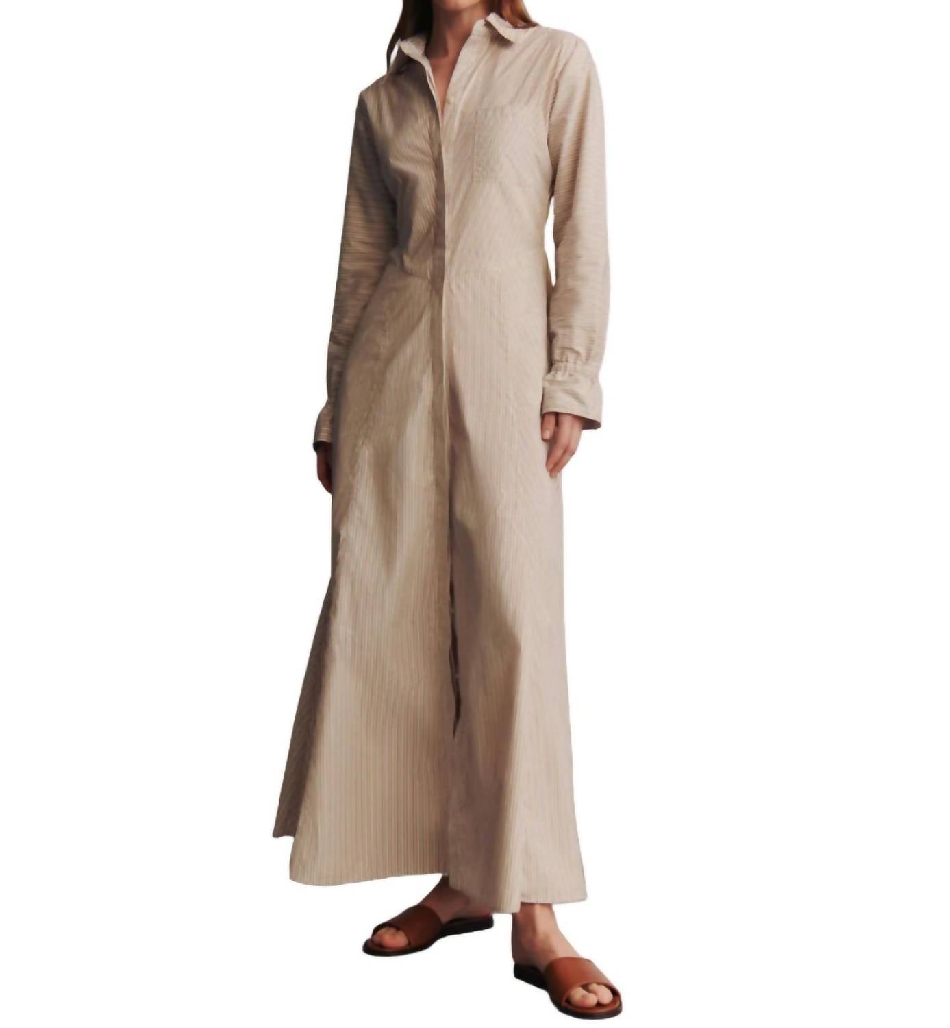 

Летнее платье для ленивых дней в цвете хаки/белый TWP