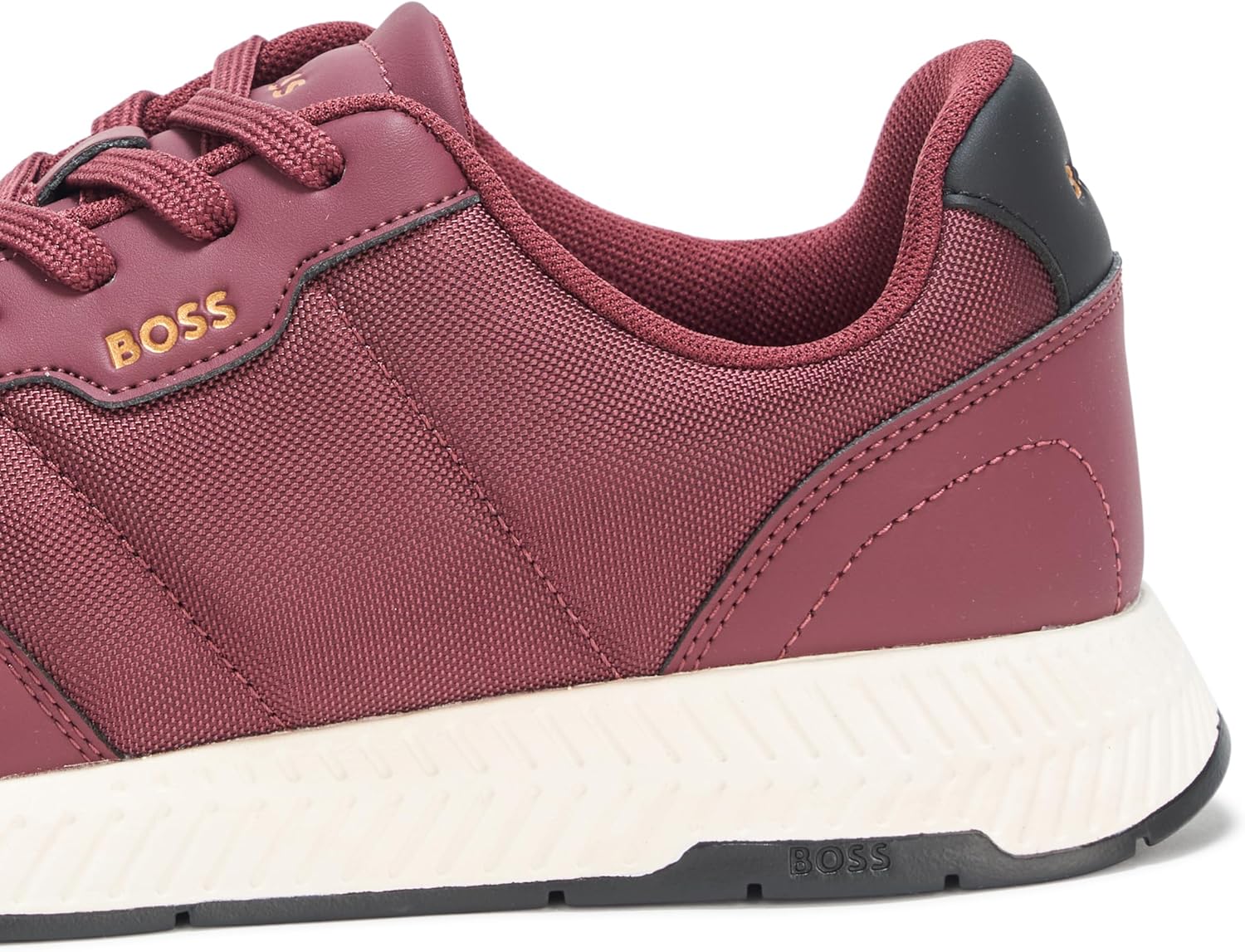 Кроссовки низкие мужские BOSS из комбинированной кожи, Crimson Red — фото 4