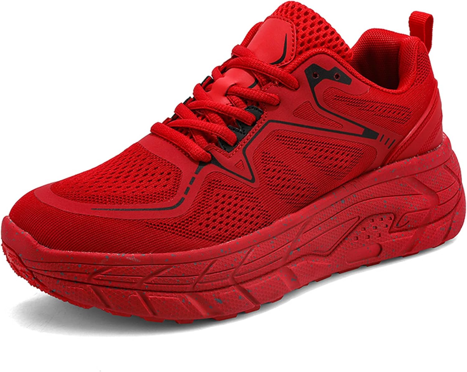 

Мужские и женские высокие кеды с граффити, противоскользящей подошвой и поддержкой свода стопы, повседневные спортивные баскетбольные кроссовки; мужские дышащие фитнес-кроссовки с амортизацией для тренировок и бега Dzbajrqm, красный