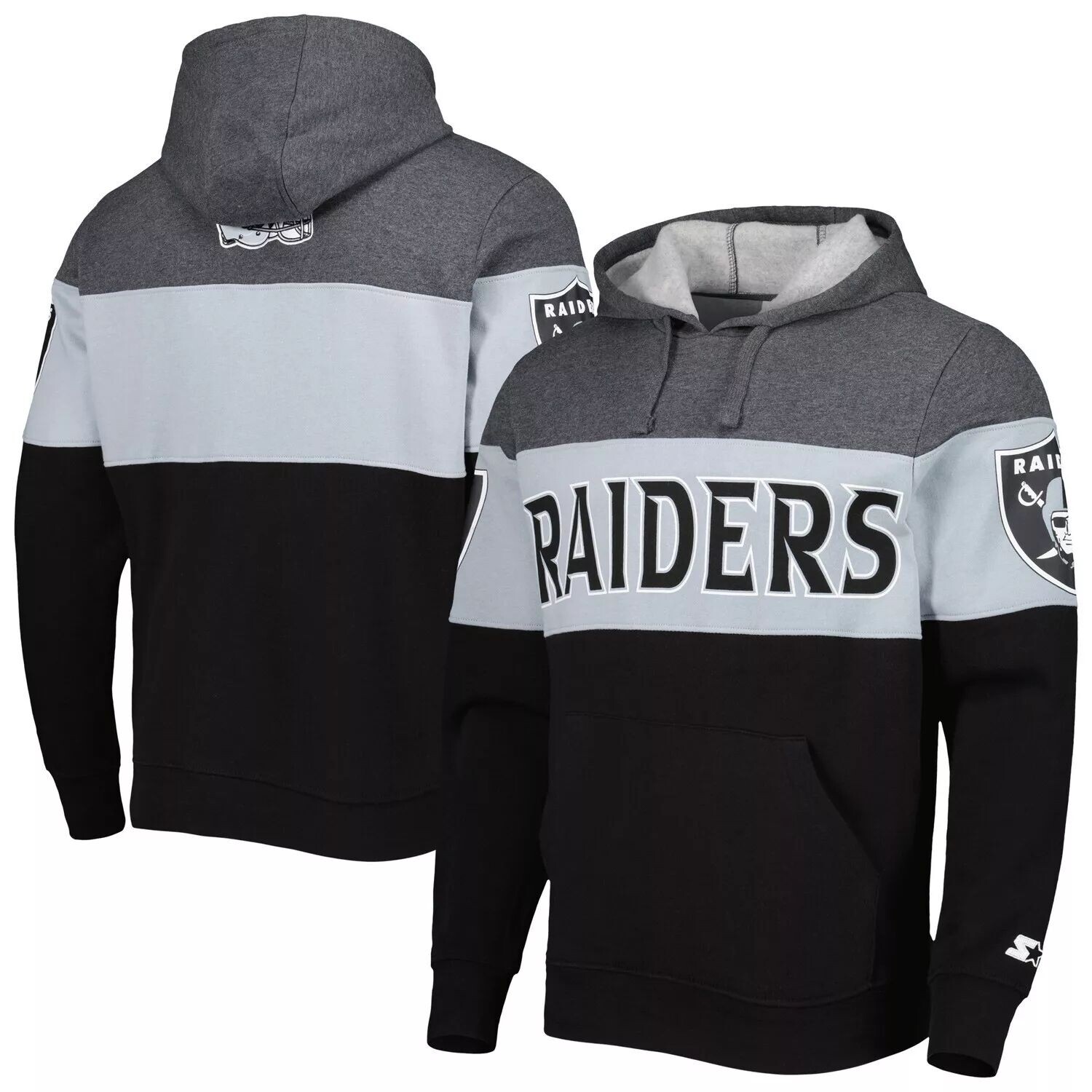 

Мужская толстовка с капюшоном Starter Heather Charcoal/Black Las Vegas Raiders Extreme