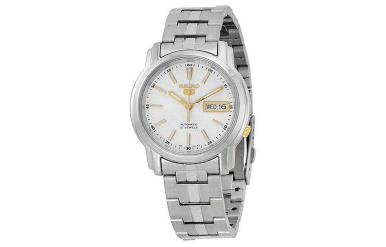 

SEIKO Часы Men's Series 5 Watch, White Dial