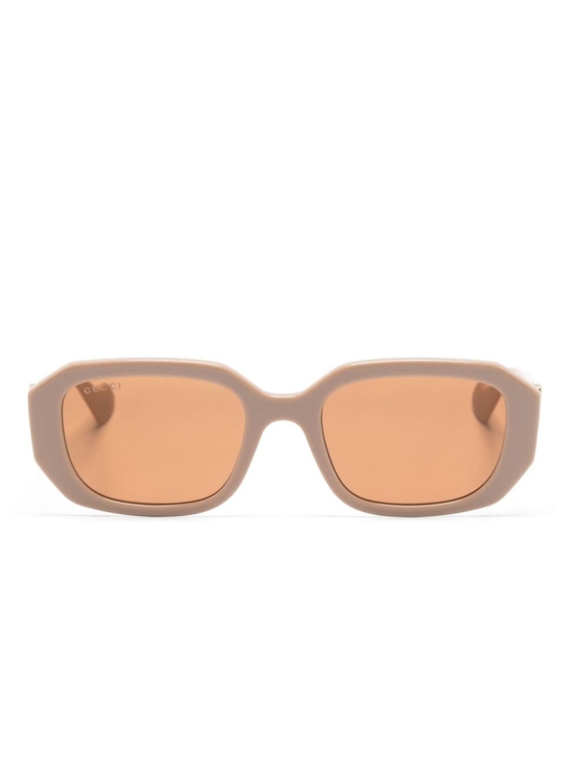 

Gucci Eyewear солнцезащитные очки в геометричной оправе с декором Double G, нейтральный цвет