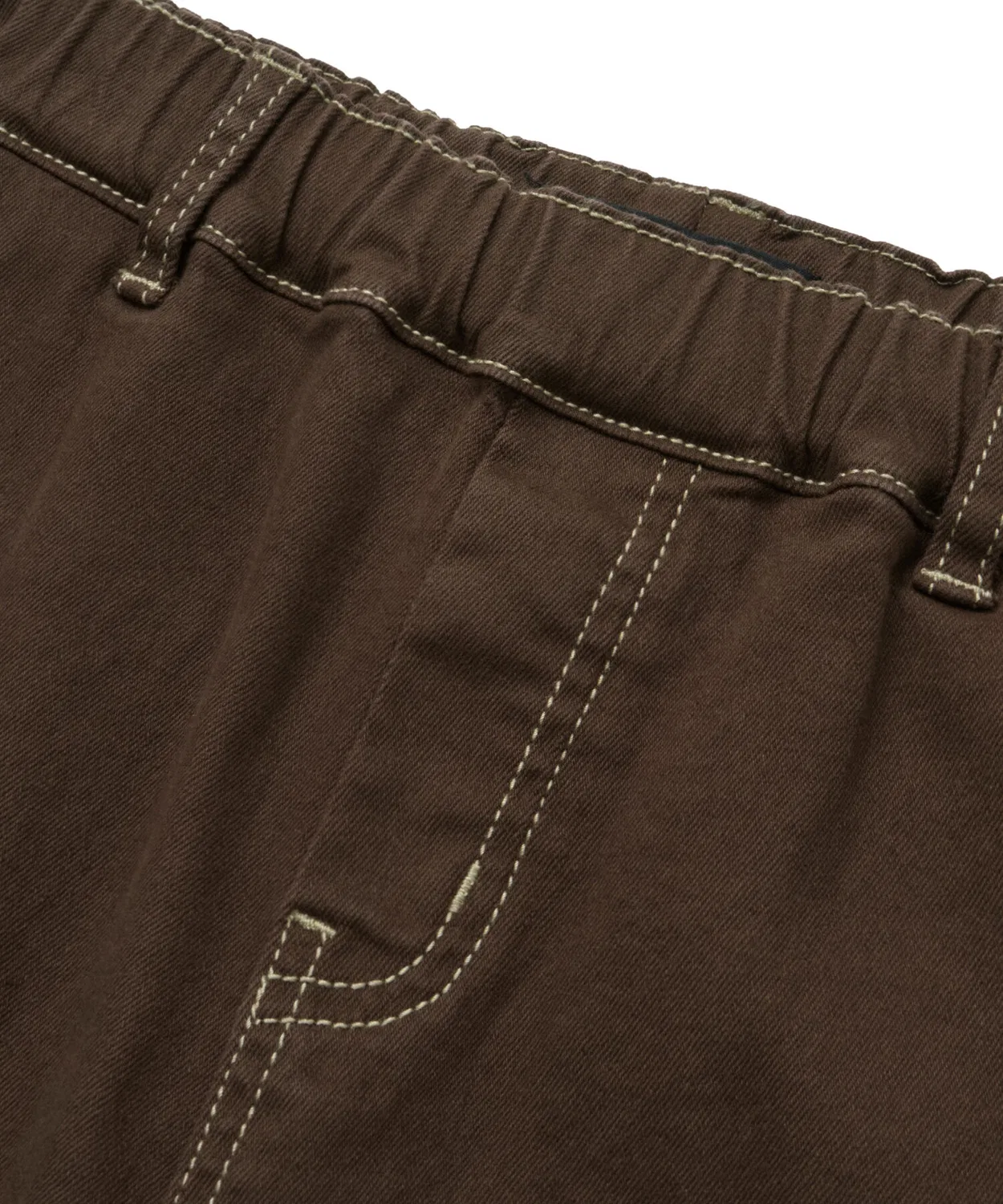 Детские хлопковые брюки-карго коричневые от Brownbreath Kids — фото 4