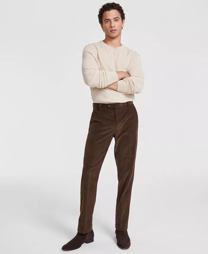 

Мужские брюки Modern-Fit Solid Corduroy Tommy Hilfiger, коричневый