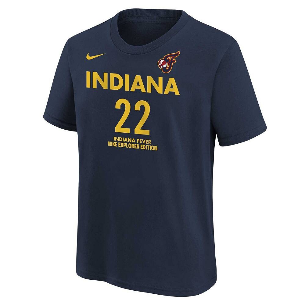 Молодежная футболка Nike Caitlin Clark Navy Indiana Fever 2024 WNBA Draft Explorer Edition с именем и номером игрока, цвет Wnb Navy — фото 3