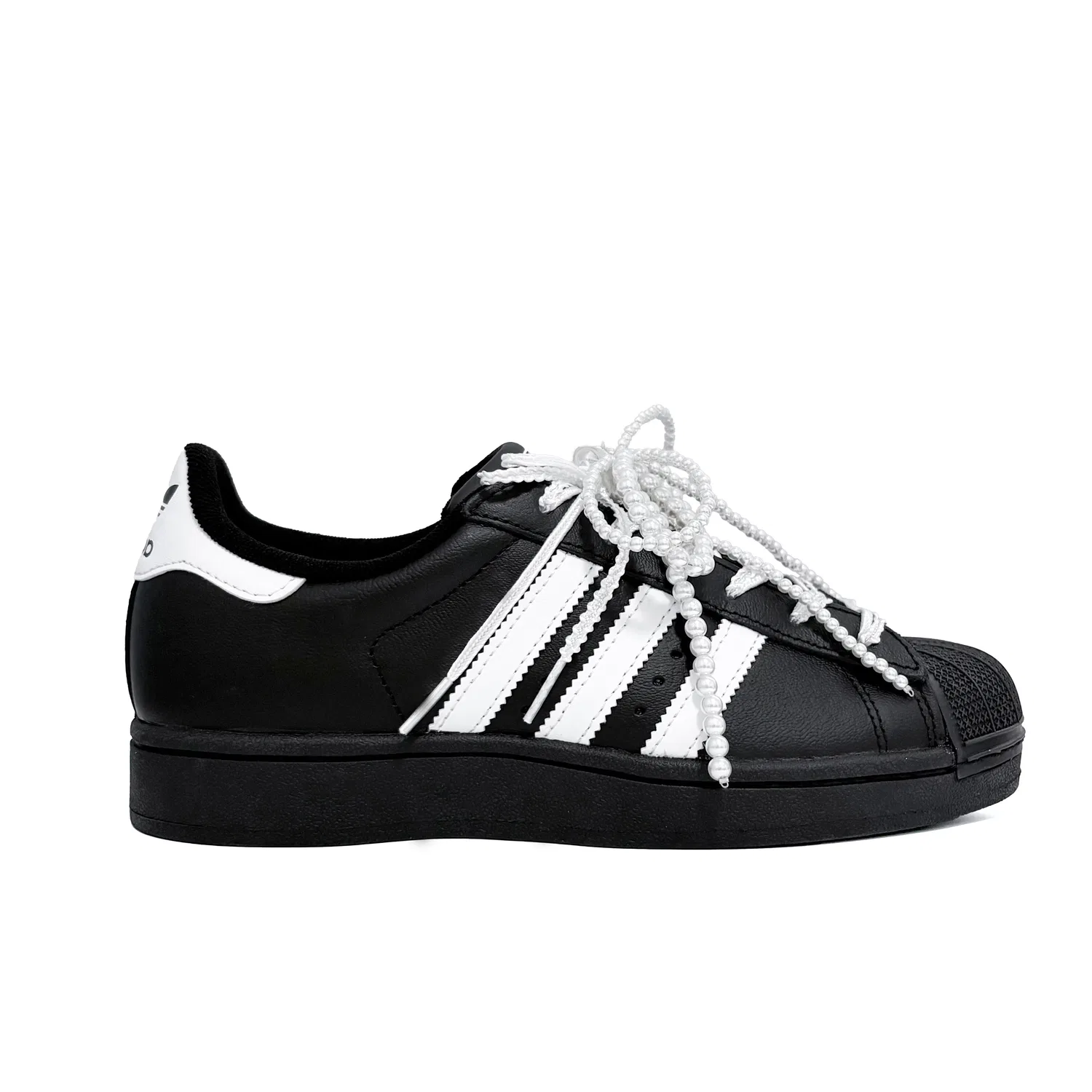 Кроссовки для скейтбординга Superstar 2 Pearl Butterfly Leather Low top Kids' Skateboarding Shoes Black Teenagers Adidas Originals — фото 3