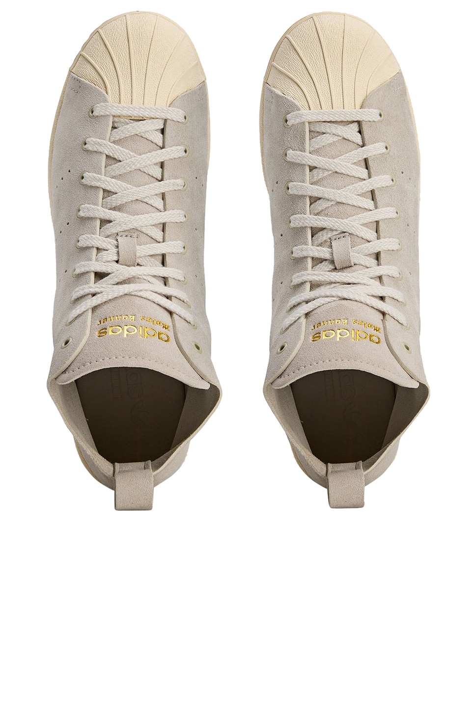 Кроссовки Superstar hi Adidas By Wales Bonner, supplicol, cream white & gold metallic — фото 3