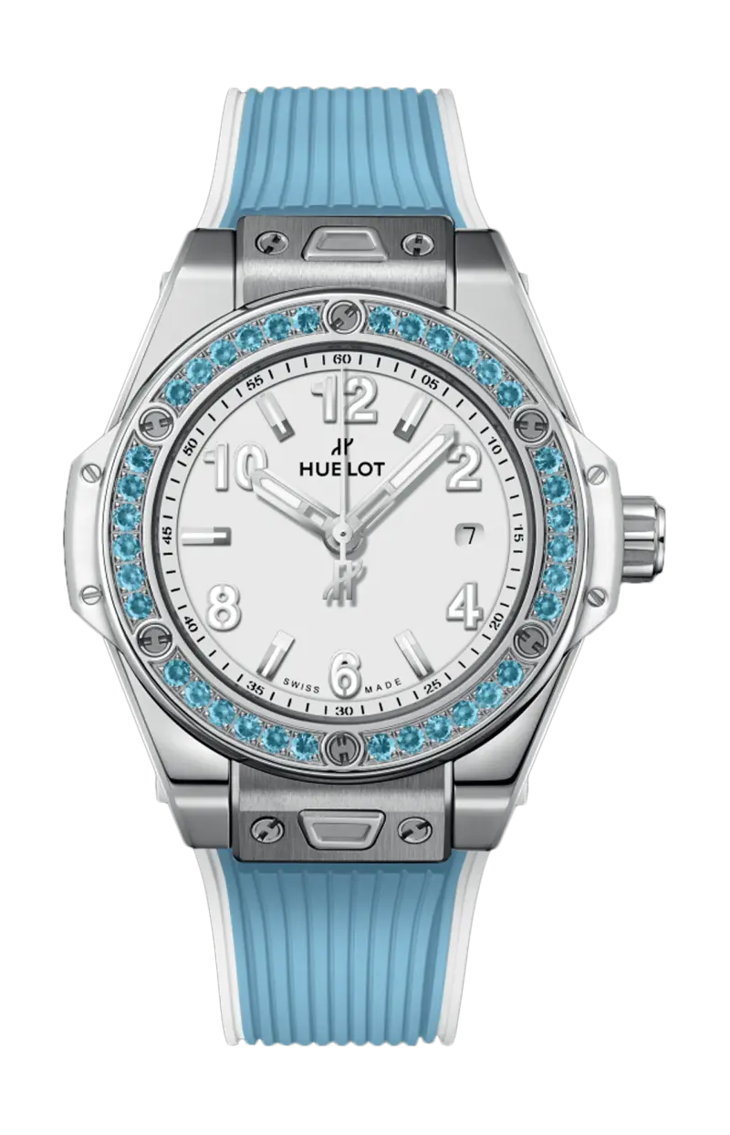 

Big bang one click joyful steel небесно-голубой 33 мм - 485.sl.2210.rx.1207 HUBLOT